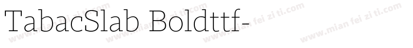 TabacSlab Boldttf字体转换